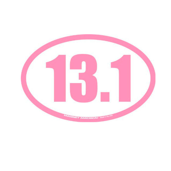 13.1 Half Marathon Oval Car Magnet Pink Runners Run Jogging Decal Bumper Kitchen