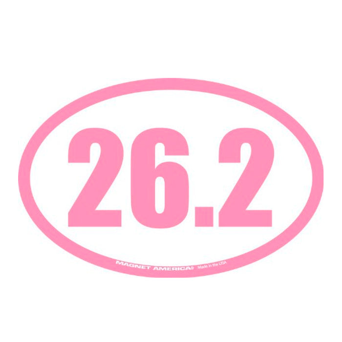 26.2 Oval Decal Marathon Magnetic I Run Die Cut Running Race Jog Car Truck Pink