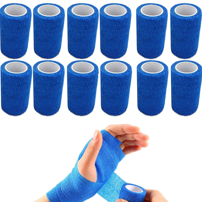 12 X Elastic Bandages Wrap Self Adhering Adhesive Bands Flexible First Aid Tape