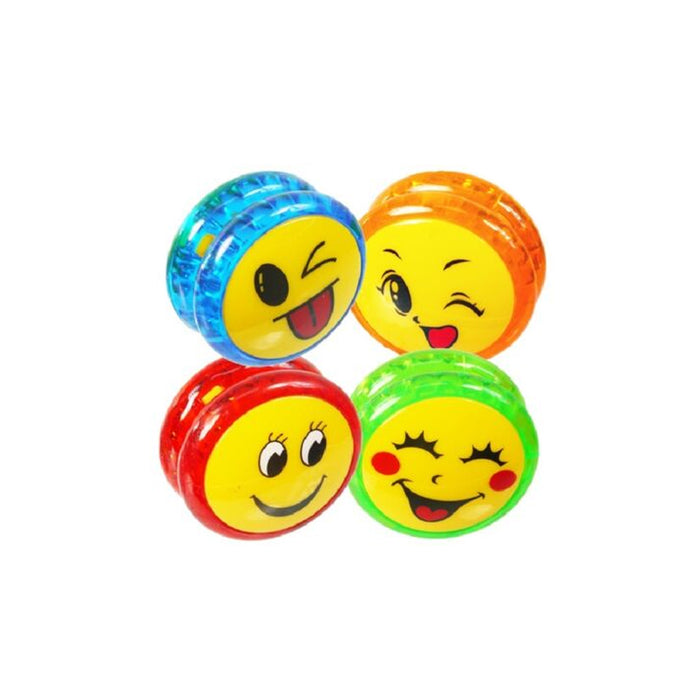 8 X Emoji YoYo Emoticon Light Up Yo Yo Party Favor Classic Toy Children Game Kid