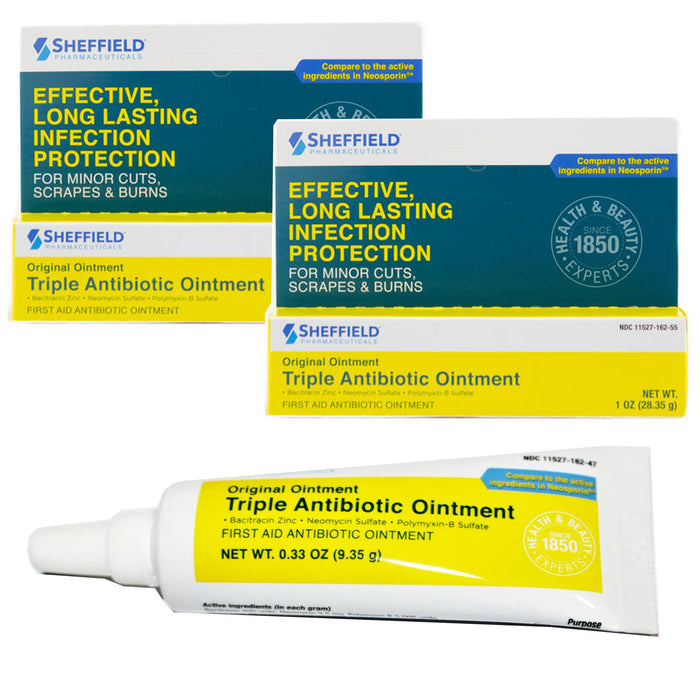 2 X First Aid Triple Antibiotic Ointment 0.33oz Bacitracin Neomycin Polymyxin