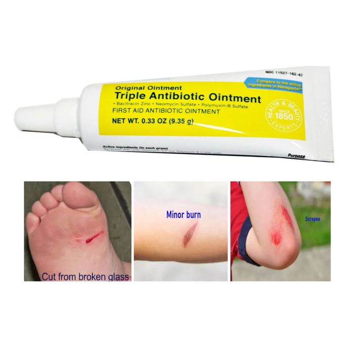 4 Triple Antibiotic Ointment 0.33oz Bacitracin Zinc Neomycin Polymyxin First Aid