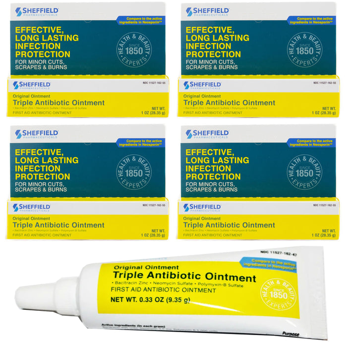 4 Triple Antibiotic Ointment 0.33oz Bacitracin Zinc Neomycin Polymyxin First Aid