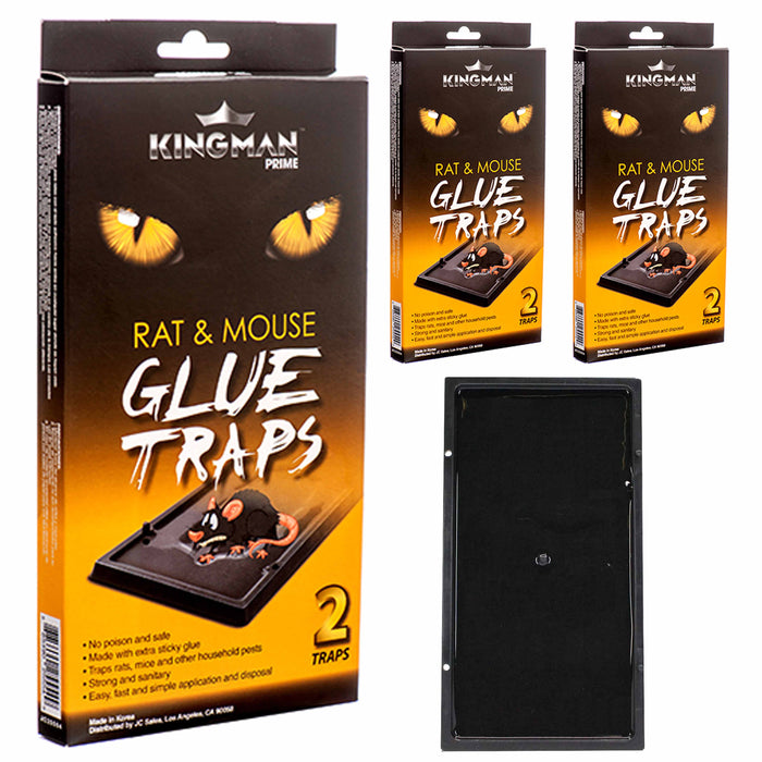 6 Glue Traps Super Hold Sticky Boards Mouse Rat Rodent Insect Pest