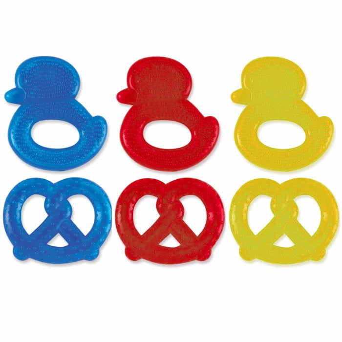 6 Pc Teething Toys Water Filled Teether Baby Soothing Gum Relief Newborn Infant