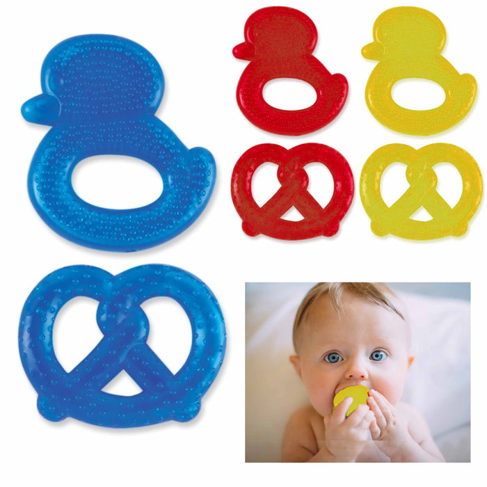 2 Pc Baby Teething Soothing Gums Toys Newborn Infant Water Filled Teether Babies