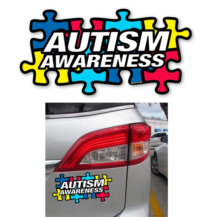 Fundraising Cause Autism Car Magnet Asperger Awareness Month Decal Puzzle Piece
