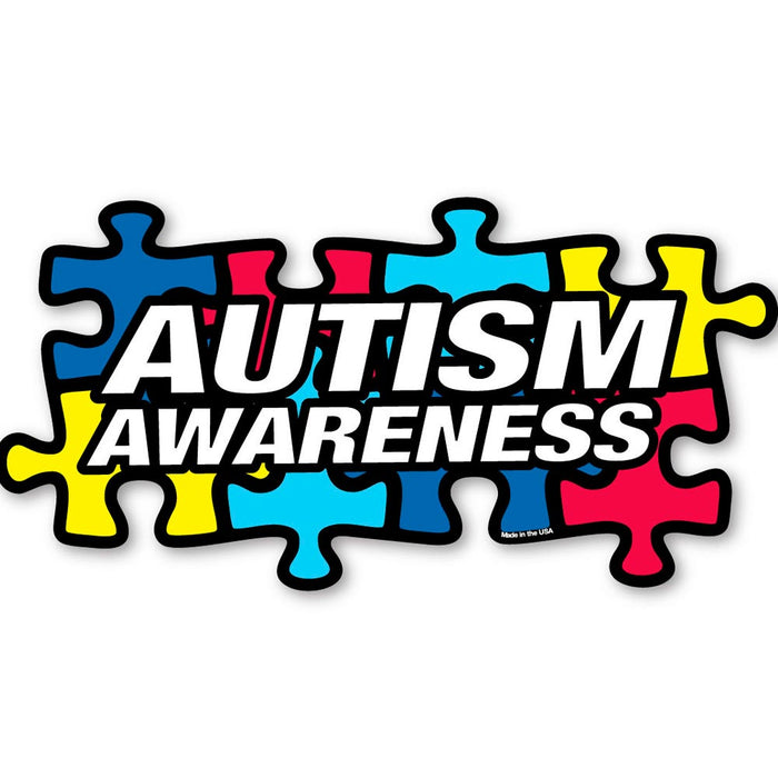 1 x Autism Awareness Puzzle Piece Magnet Car Truck Bumper Refrigerator Board New
