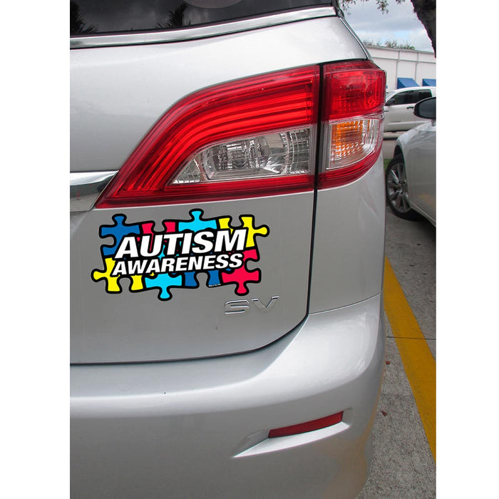 1 x Autism Awareness Puzzle Piece Magnet Car Truck Bumper Refrigerator Board New