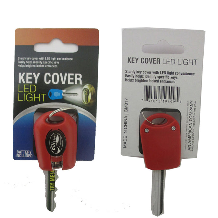 1 Key Cover LED Bright Light Keychain Torch Flashlight Keyring Case Cap New !