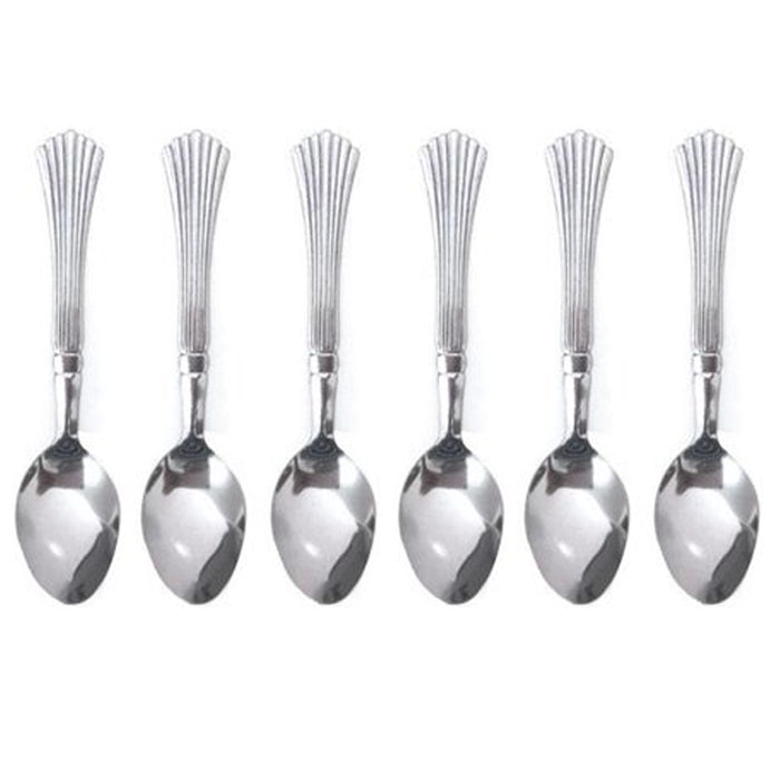 6 Pc Dinner Spoons Stainless Steel Flatware Set Silverware Cutlery Soup Utensil
