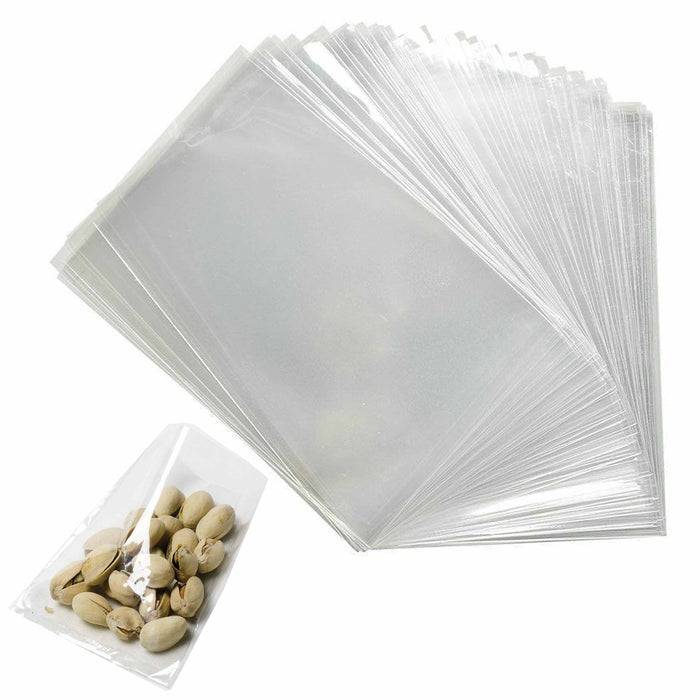 200 X Clear Poly Bags Candy Treat Baggies Loot Party Favor Snack Storage 3"X5.5"