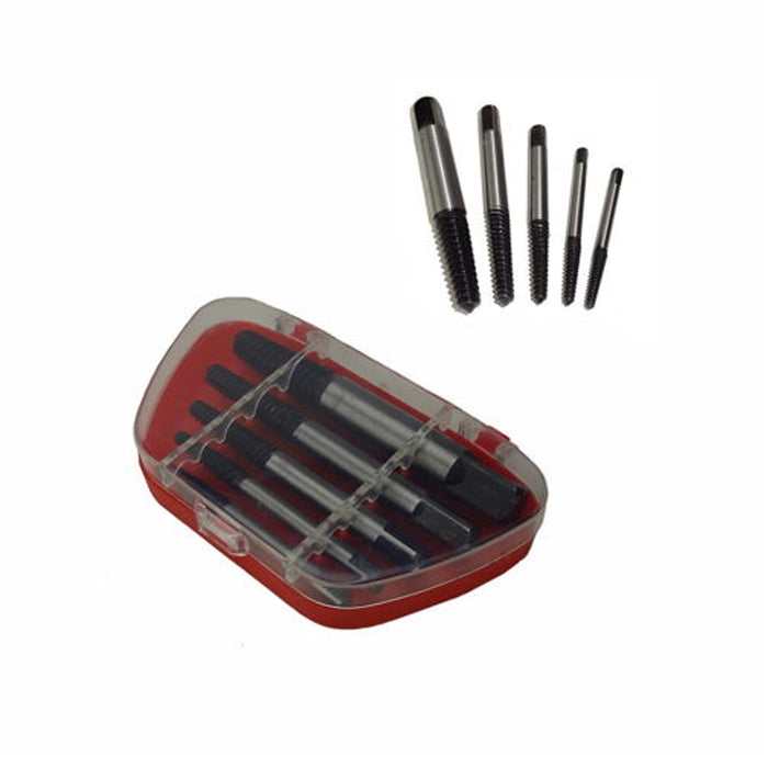 5Pc Screw Extractor Set Easy Out Drill Bits guide Broken Screws Bolt Remover