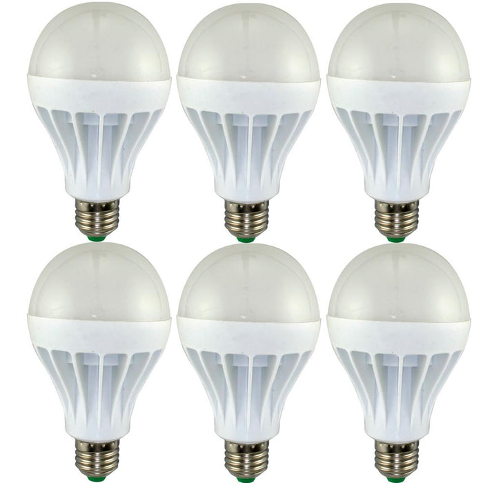 6 LED Light Bulbs Daylight 15 Watt Energy Saver 125 W Replacement Lamp Home Bulb