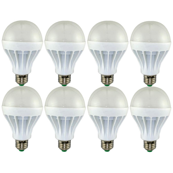 8 Pc LED Light Bulbs Daylight 15 Watt Energy 125 W Output Replacement 600 Lumens