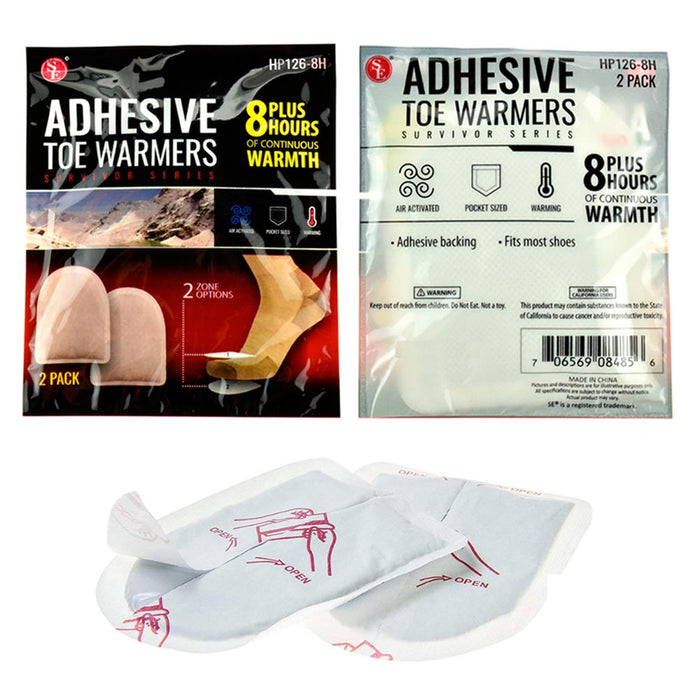 12 Pairs Adhesive Toe Warmers Feet Pads Air Activated Heat up to 8 Hours EXPIRED