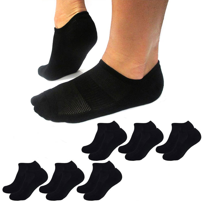 6 Pairs No Show Socks Women Men Low Socks Flat Boat Line Athletic Ankle 10-13