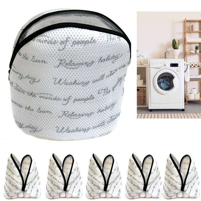 6 Bra Washing Bags Laundry Mesh Net Zipper Pouch Lingerie Bra Delicate Underwear