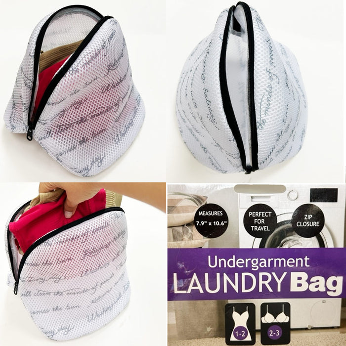 4 Pc Laundry Bags Lingerie Delicates Mesh Wash Clothes Bra Socks Undergarments