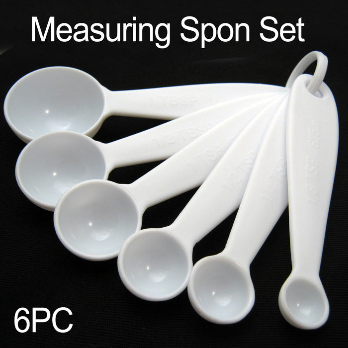 Measuring Spoons 6 Pc Set Plastic Steel Tea Coffee Measure Cooking Scoop, 1  - Kroger