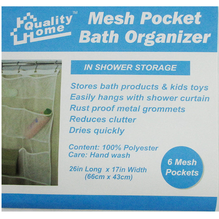 1 Mesh Bath Shower Organizer Bathroom Storage Caddy Soap Shampoo Toiletry Hang !