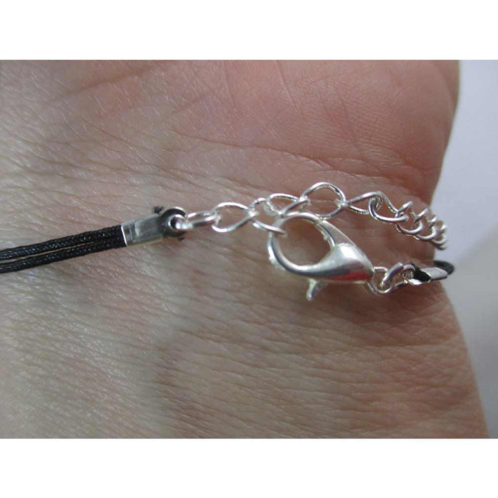 Lucky Eye Bracelet Crystal Silver Black String Evil Charm Hamsa Mati Fatima Gift