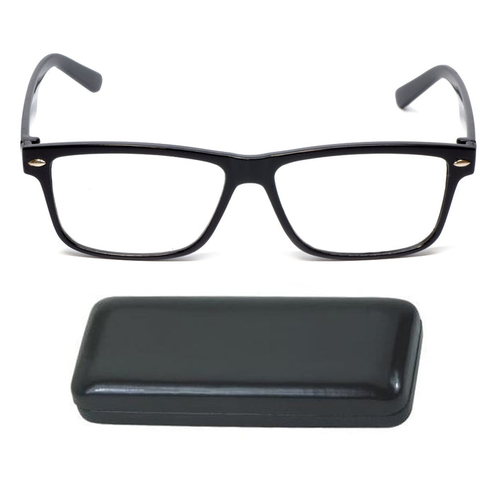1 Pair Techies Anti-Reflective Glasses 1 Black Case Blue Blocking Computer Lens