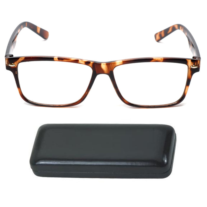 1 Pair Techies Anti-Reflective Glasses 1 Black Case Blue Blocking Computer Lens