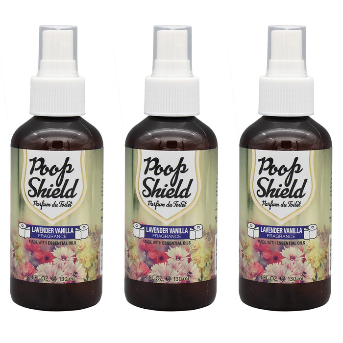 3 Poop Toilet Spray Before Bathroom Lavender Vanilla Scent Odor Eliminator 4.4oz