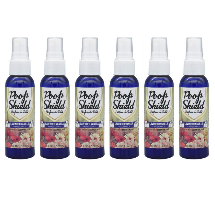 6 Pc Lavender Vanilla Toilet Air Freshener Poop Spray Bathroom Odor Removal 2oz