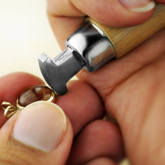 3 Pc Jewelry Stone Setting Prong Bezel Tool Set Pushers Roller Tools Wooden