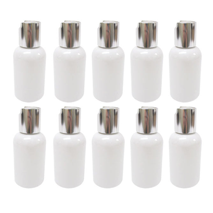 10 Pc Refillable Soap Dispenser Bottle Sanitizer Empty Plastic Jar Cream 2oz