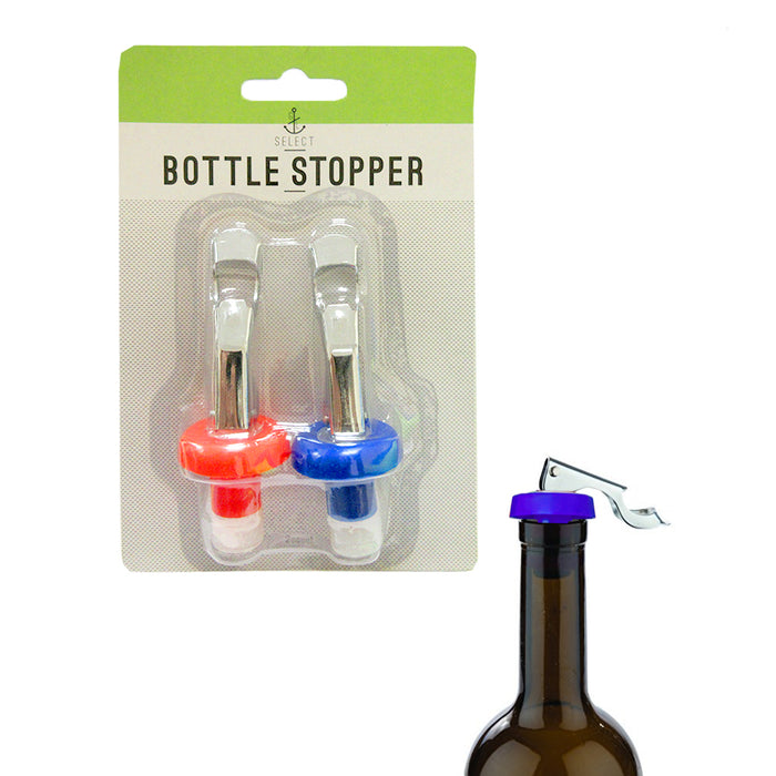 2 Pc Bottle Stoppers Wine Cork Fresh Saver Vacuum Sealer Preserver Airtight Set