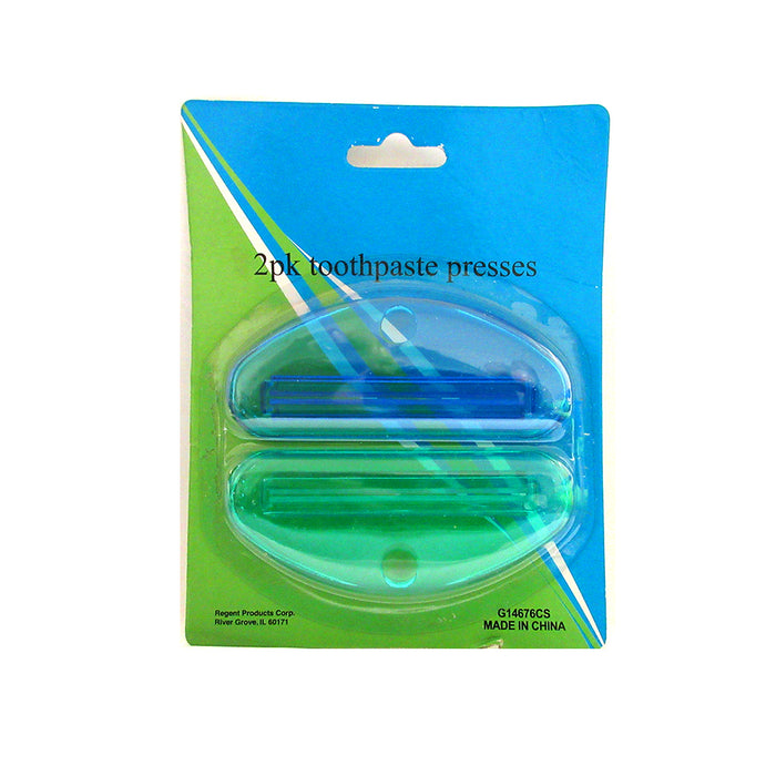 4 Pc Toothpaste Press Squeezer Plastic Tube Bathroom Dispenser Holder Rolling