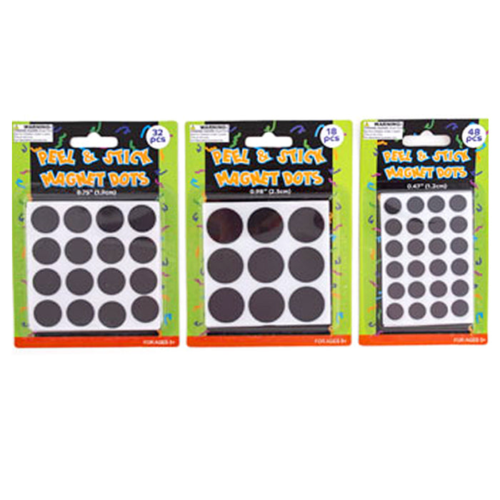 98 Pc Peel Stick Self Adhesive Magnet Dot Round Assorted Sizes Art Craft School