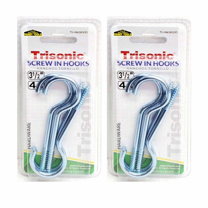 eye hooks for hanging plants 8 Large Screw Eye Utility Hooks 3-1/2" Steel Ceiling Hanging Plants Fr — AllTopBargains