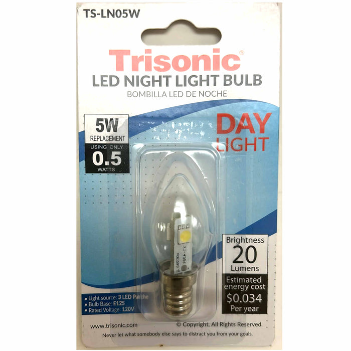 12 Pc Replacement Night Light Bulbs LED Lamp Lighting Daylight 5 Watt 120v E12S