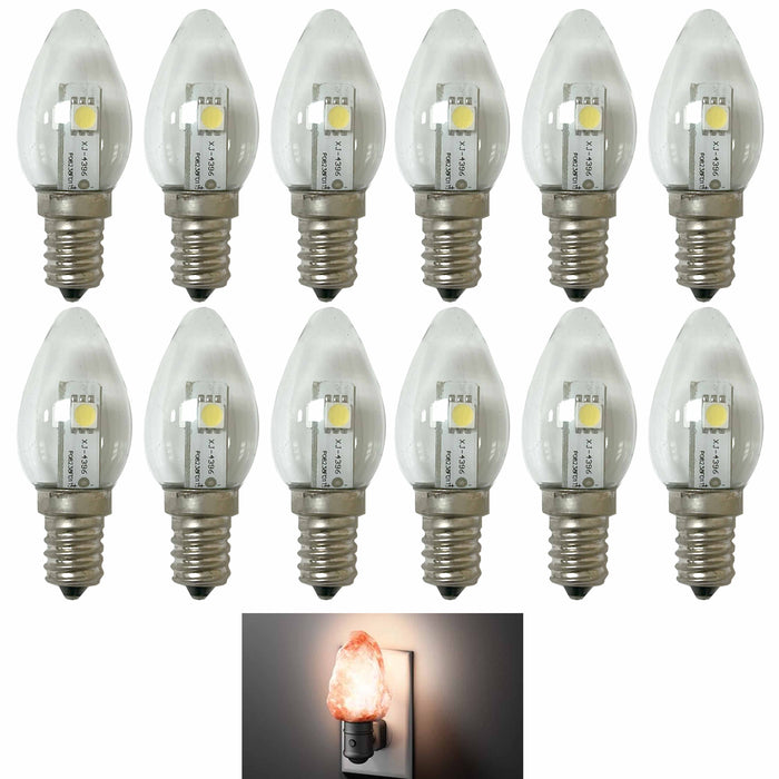 12 Pc Replacement Night Light Bulbs LED Lamp Lighting Daylight 5 Watt 120v E12S