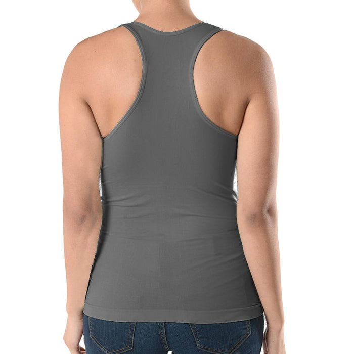 2 Pc Womens Plus Size Basic Cami Tank Top Racerback Stretch Long Shirt Grey Pink