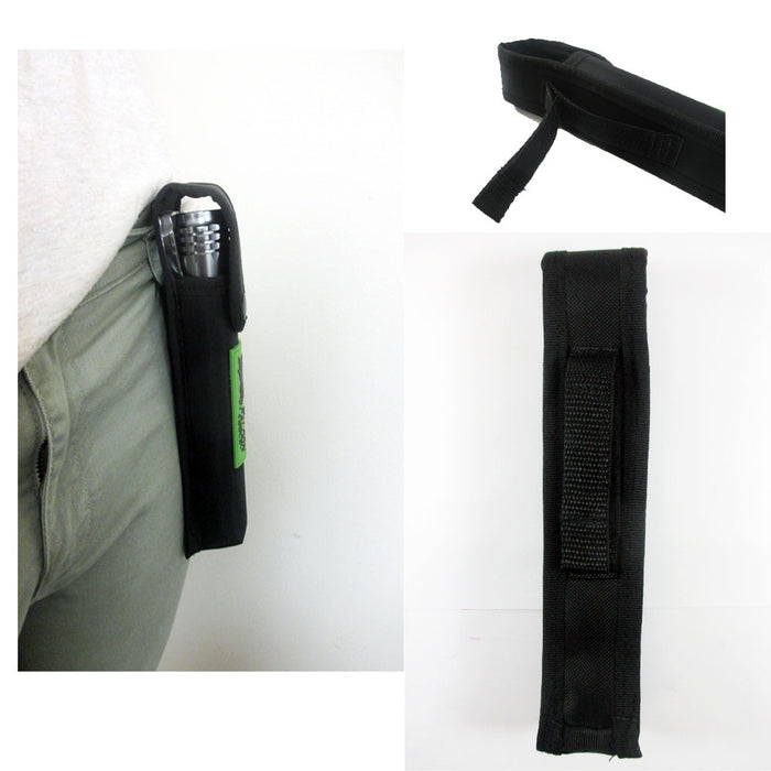 Flashlight Holster Case Nylon 8" Pouch Belt Pocket Closure Loop LED Torch Holder