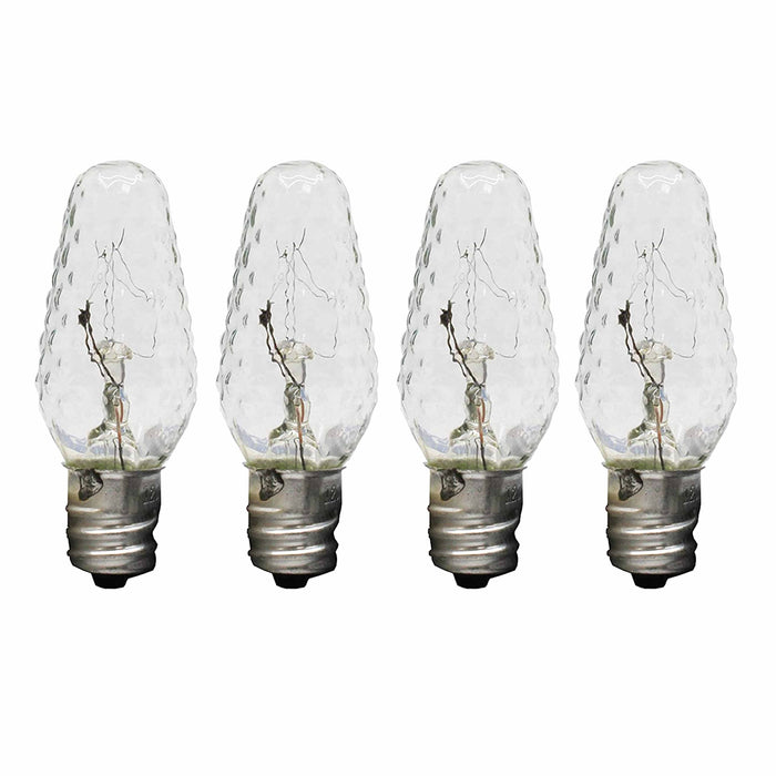 4 X Mini Crystal Faceted Night Light Bulbs 5 Watt Lighting 120V Lamp Replacement