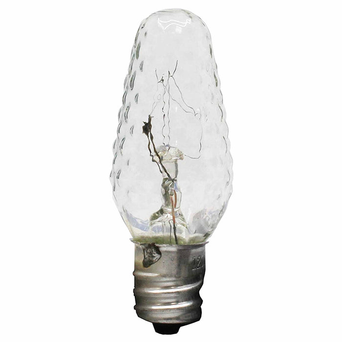 12 Mini Night Light Bulbs Crystal Incandescent 5W 120V Lamp Lighting Candelabra