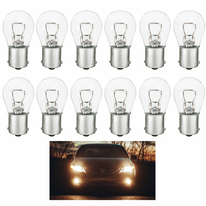 12 Auto Light Bulbs Replacement Car Parts Signal Tail Brake Lights 21W 12V