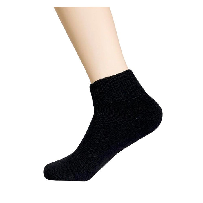 3 Pair Diabetic Ankle Circulatory Socks Health Support Mens Fit Black Size 9-11