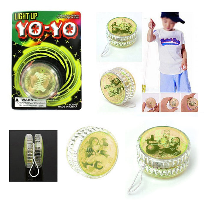 4 X YoYo Light Up Glow Party Favor Classic Magic Toy Children Games Kid Gift