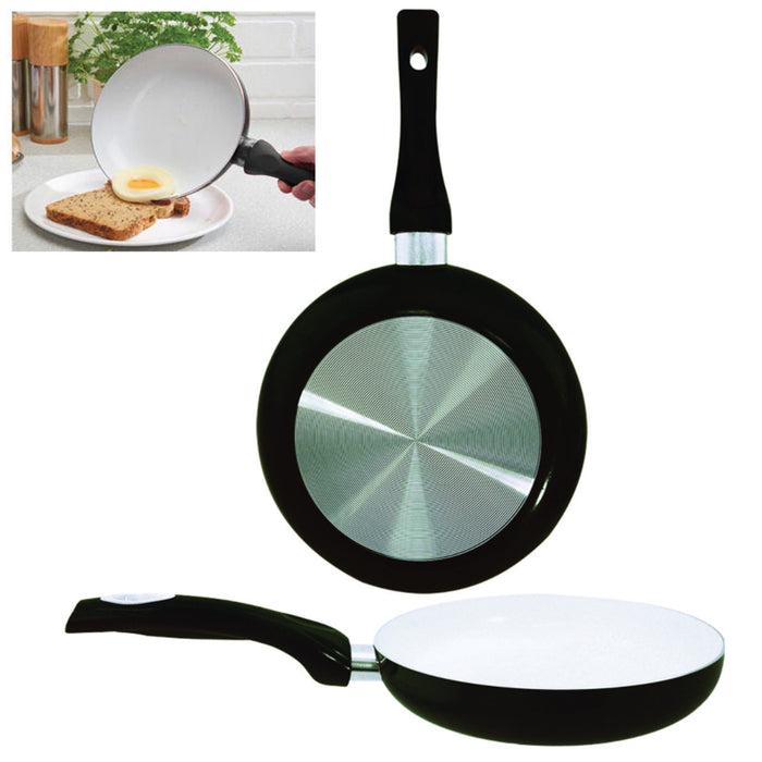 1 Non Stick Fry Pan 8" Ceramic Coated Aluminum Eco Healthy Cookware Black