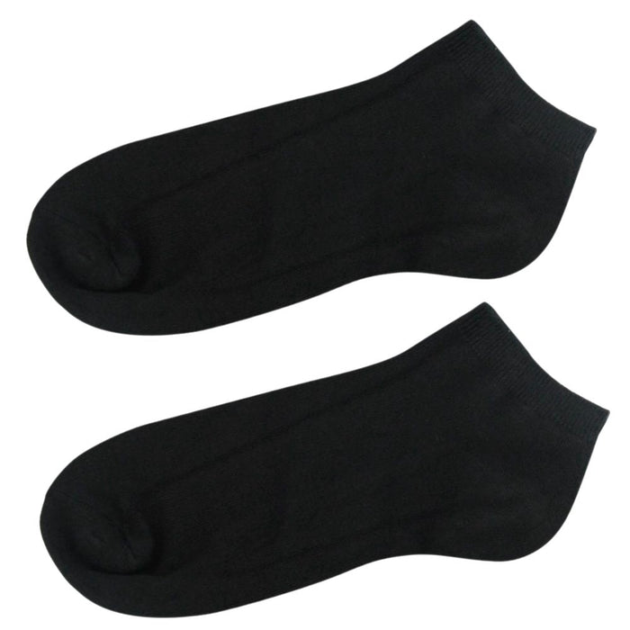 6 Pairs Womens Ankle Socks Low Cut Fit Crew Size 6-8 Sports Black Footies