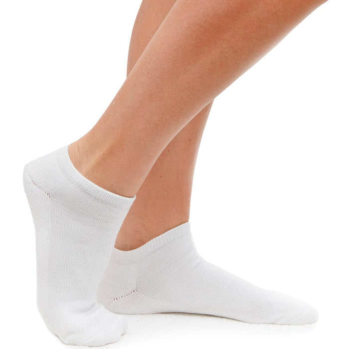 6 Pairs Womens Ankle Socks Low Cut Fit Crew Size 6-8 Sports White Footies
