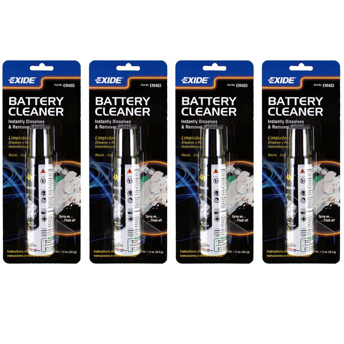 4 Pc Auto Battery Cleaner Spray Terminal Corrosion Dirt Rust Instant Remover