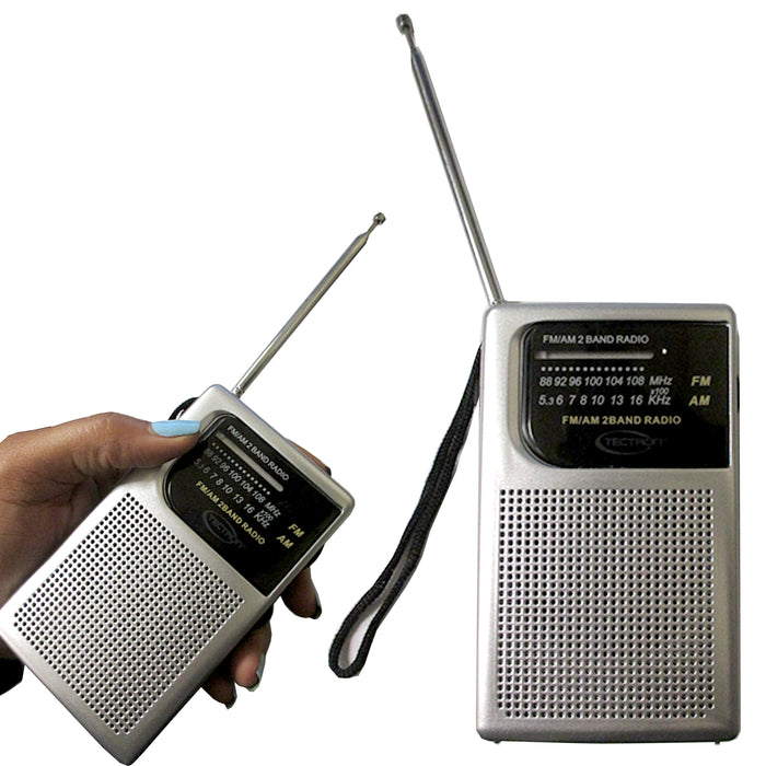 AM FM Portable Pocket Radio Battery Operated Mini Radio Antenna Receiver Speaker
